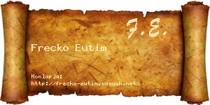 Frecko Eutim névjegykártya